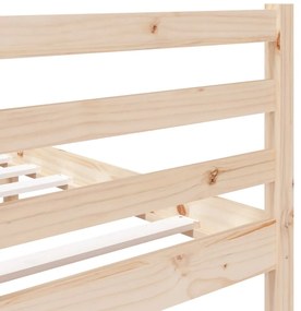 vidaXL Πλαίσιο Κρεβατιού 120 x 190 εκ. από Μασίφ Ξύλο Small Double