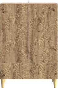 vidaXL Πλαϊνό γραφείο Artisan Δρυς 66 x 34,5 x 95 εκ.