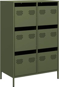 vidaXL Ντουλάπι Πράσινο Λαδί 68x39x101,5 εκ. από Ατσάλι