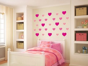 Διακοσμητικά αυτοκόλλητα τοίχου καρδιές - 50x70