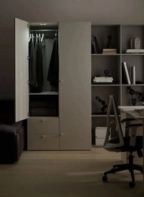 Ντουλάπα Reli Δίφυλλη -Grey