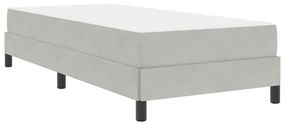 vidaXL Κρεβάτι box spring με στρώμα Ανοιχτό γκρι 80 x 200 cm Βελούδο