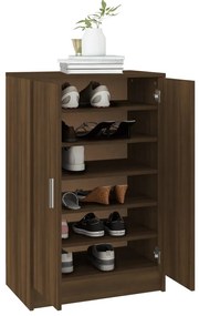 vidaXL Παπουτσοθήκη Καφέ Δρυς 60 x 35 x 92 εκ. από Επεξεργασμένο Ξύλο