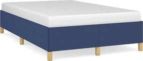 vidaXL Πλαίσιο Κρεβατιού χωρίς στρώμα Μπλε 120x190 εκ. Υφασμάτινο
