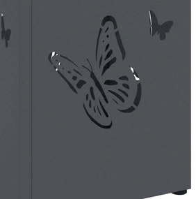 vidaXL Σχέδιο & βάση αποθήκευσης Ανθρακί 15.5 x 15.5 x 49 εκ Ατσάλι