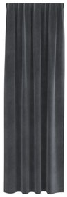 vidaXL Curtains Blackout  με ταινία 2 τεμάχια Ανοιχτό Γκρι Βελούδο