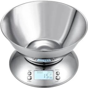 Ηλεκτρονική ανοξείδωτη ζυγαριά κουζίνας 5kg/1gr HTS00106