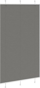 vidaXL Πλισέ περσίδα Ανθρακί 115x200 cm Πλάτος υφάσματος 114,4 cm