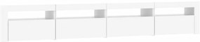 vidaXL Έπιπλο Τηλεόρασης με LED Λευκό 240x35x40 εκ.