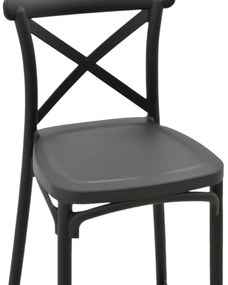 Σκαμπό μπαρ Crossie pp μαύρο 44x44x113εκ 44x44x113 εκ.