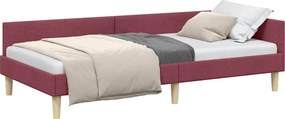 vidaXL Κρεβάτι Γωνίας Κόκκινο 80 x 200 cm ύφασμα