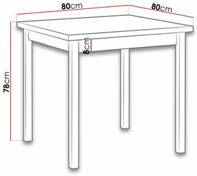 Τραπέζι Victorville 110, Καρυδί, 78x80x80cm, 18 kg, Πλαστικοποιημένη μοριοσανίδα, Ξύλο, Μερικώς συναρμολογημένο, Ξύλο: Σημύδα | Epipla1.gr