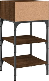 vidaXL Κομοδίνα 2 τεμ. Καφέ Δρυς 35x34,5x70 εκ. Επεξεργασμένο Ξύλο