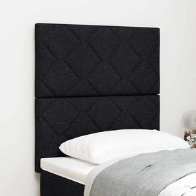 vidaXL LED Κεφαλάρι με Διαμάντια Μαύρο 80 εκ Ύφασμα