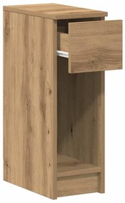 vidaXL Κομοδίνα με συρτάρι 2 τεμ. Αρτισιανή Δρυς 20x36x60 εκ.