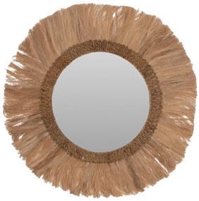 ΚΑΘΡΕΠΤΗΣ ΣΤΡΟΓΓΥΛΟΣ ΜΕ ΠΛΑΙΣΙΟ ΑΠΟ ΑΜΠΑΚΑ ΣΕ ΧΡΩΜΑ ΦΥΣΙΚΟ Φ90x4,5x90Yεκ. HM7730