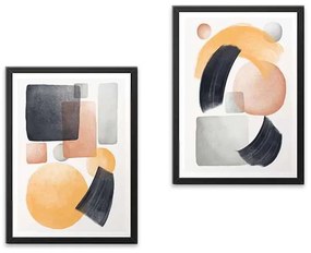 Πίνακας Shapes" Megapap 2 τμχ. σε πλαίσιο 35x45x2εκ."