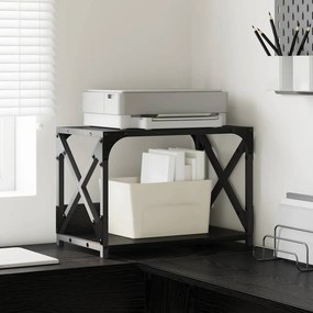 vidaXL Σταντ Εκτυπωτή Μαύρη Οξυά 44 x 26 x 31.5 εκ. Επεξεργασμένο ξύλο