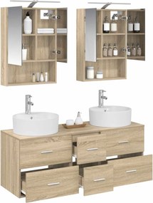 vidaXL Σετ Επίπλων Μπάνιου 5 pcs Sonoma Δρυς
