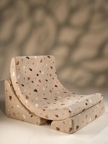 Terrazzo Καρεκλα Moon Υφασμα Μπουκλε / Σενιλ Μπεζ