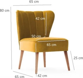 Πολυθρόνα Χρυσό LAYLA 65x65x80