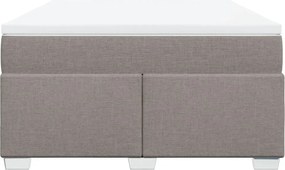 vidaXL Κρεβάτι Boxspring με Στρώμα Taupe 160x200 εκ. Υφασμάτινο