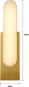 Stewehome μοντέρνο σαλόνι LED απλίκα με σχέδιο μαρμάρου και εφέ παλαίωσης Πολύχρωμο