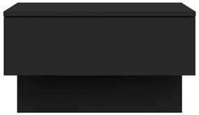 vidaXL Κομοδίνο Επιτοίχιο Μαύρο