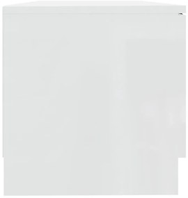 vidaXL Έπιπλο Τηλεόρασης Γυαλ. Λευκό 80x35x36,5 εκ. Επεξεργασμένο Ξύλο