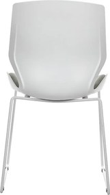 Καρέκλα γραφείου επισκέπτη Genuine PP λευκό-γκρι 47x52x85 εκ.