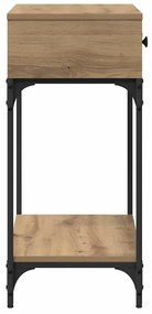 vidaXL Τραπέζι κονσόλας με συρτάρι artisan δρυς 75 x 34.5 x 75 εκ