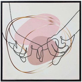 Πίνακας Καμβάς Δάχτυλα 15-00-23574 60x60cm Multi Marhome Square Canvas