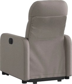 vidaXL Πολυθρόνα Ανακλινόμενη με Ανύψωση Χρώμα Taupe Υφασμάτινη