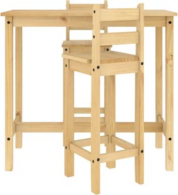 vidaXL Σετ Επίπλων Μπαρ 3 Τεμαχίων από Μασίφ Ξύλο Πεύκου