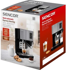 Μηχανή Espresso Ημιαυτόματη 20Bar 1450W Sencor SES 4050SS-EUE3 Ασημί