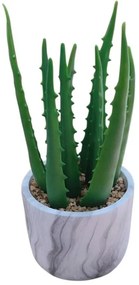 Διακοσμητικό Φυτό Αλόη Σε Κασπώ 00.04.40050 32cm Green Αλουμίνιο,Πέτρα