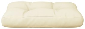 vidaXL Μαξιλάρι Παλέτας Κρεμ 50 x 40 x 12 εκ. Υφασμάτινο