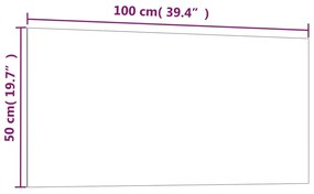 vidaXL Πίνακας Επιτοίχιος Μαγνητικός Μαύρος 100 x 50 εκ. Ψημένο Γυαλί