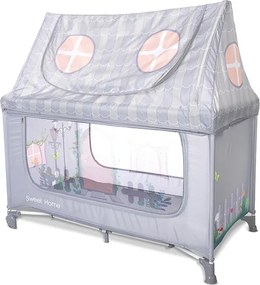 BABY COT SWEET HOME 2 LAYERS WITH ROOF GREY