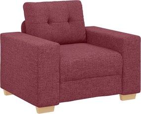 vidaXL Πολυθρόνα-Καναπέ Κόκκινη 100 x 78 x 80 εκ. από Ύφασμα