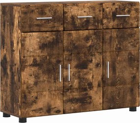 vidaXL Πλαϊνό γραφείο FLORIN 88,5 x 30,5 x 73 εκ Καπνιστό Δρύς