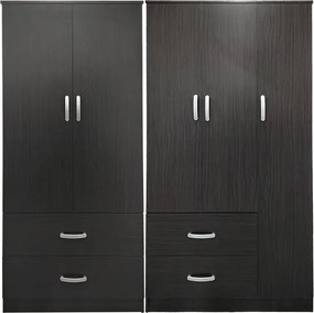 Ντουλάπα πεντάφυλλη Athos pakoworld wenge 170x42x180εκ