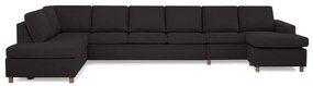 Γωνιακός Καναπές Scandinavian Choice C163, Δρυς, Ανθρακί, 407x199x80cm, Πόδια: Ξύλο | Epipla1.gr