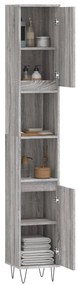 vidaXL Ντουλάπι Μπάνιου Γκρι Sonoma 30x30x190 εκ. Επεξεργασμένο Ξύλο