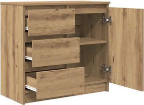 vidaXL Συρταριέρα με Συρτάρια Τεχνίτης Δρυς 71x35x65 εκ. Επεξ. Ξύλο