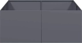 vidaXL Ζαρντινιέρα Ανθρακί 100x100x40 εκ. από Χάλυβα