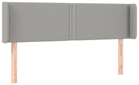 vidaXL Κεφαλάρι με Πτερύγια Ανοιχτό Γκρι 147x16x78/88 εκ. Υφασμάτινο