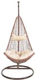 ΚΡΕΜΑΣΤΗ ΠΟΛΥΘΡΟΝΑ ΦΩΛΙΑ MILLIE HM5996.05 ΜΕΤΑΛΛΟ ΚΑΦΕ-ΣΥΝΘ.RATTAN ΚΑΦΕ Φ95x195Υεκ.