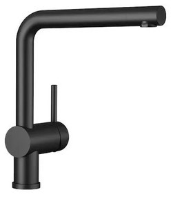 Blanco Linus SILGRANIT®-Look Black Matte Μπαταρία Κουζίνας με Περιστρεφόμενο Ρουξούνι