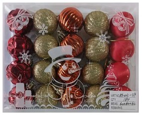 Σετ Χριστουγεννιάτικες μπάλες - 4cm - 20pcs - 023391-023391